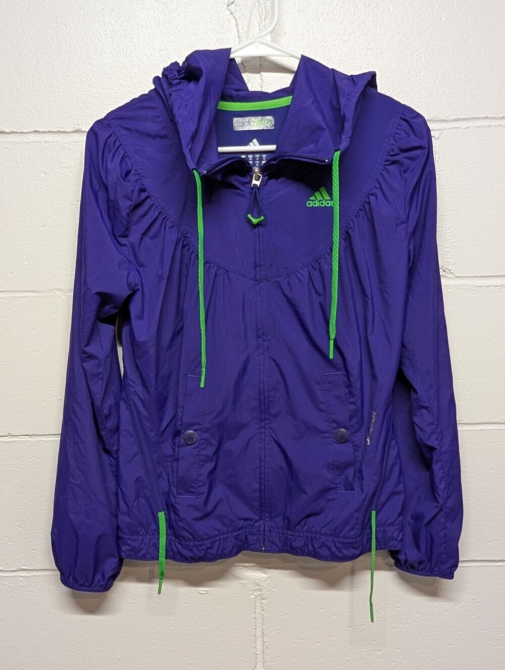 ADIDAS Purple Adizero Climalite Formotion Lightweight Zip Hooded Jacket (XS)